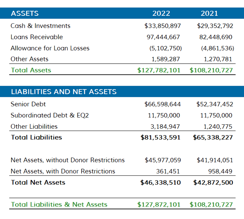 Stmt Financial Position 2021