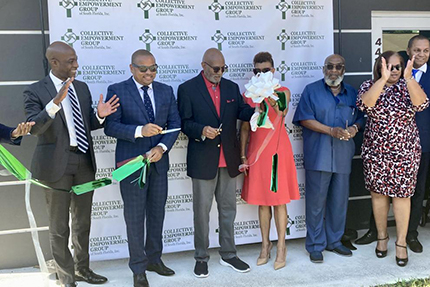 CEG ribbon cutting Johania Charles for The Miami Times