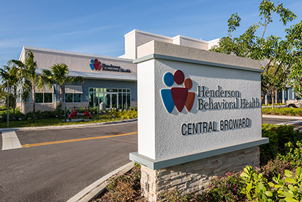 Henderson Behavioral Health exterior with signage