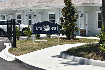 Saint Stephen's Way building with sign